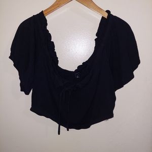 Torrid size 2 black outfit crop top with skirt